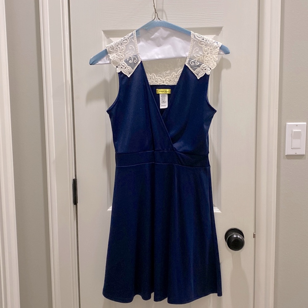 Navy blue and lace dress